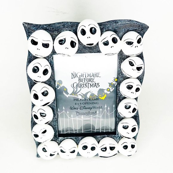 DISNEY Tim Burton The Nightmare Before Christmas Jack Skeleton Face 4x6" Frame - Picture 1 of 5